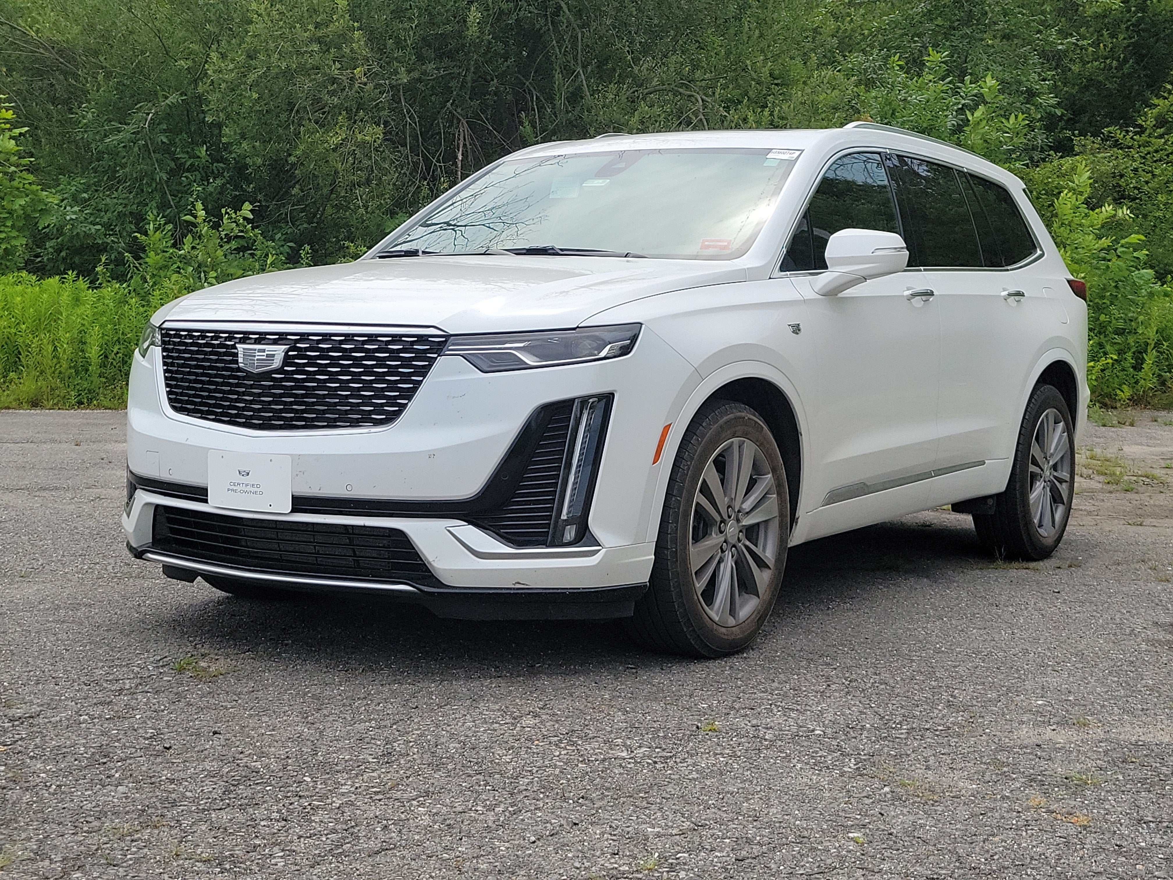 2024 Cadillac XT6 Premium Luxury in Crystal White Tricoat — front three-quarter view